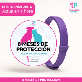 Promoción Especial: Compra 1 Collar Antiparasitario y Llévate 2 – 8 Meses de Protección – Ajustable para Perros y Gatos – Talla 70cm