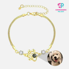 Set De Collar Y Pulsera Personalizados Con Huella Y Foto De Tu Mascota