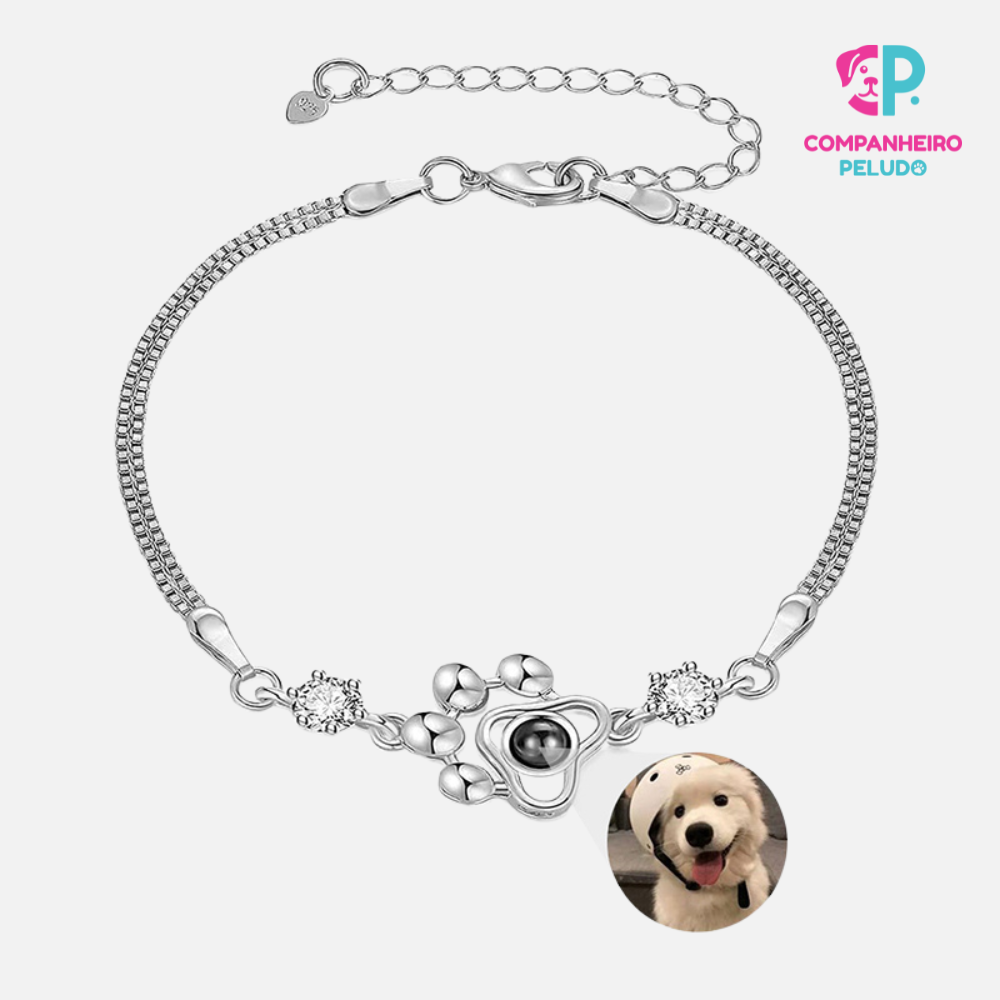 Set De Collar Y Pulsera Personalizados Con Huella Y Foto De Tu Mascota